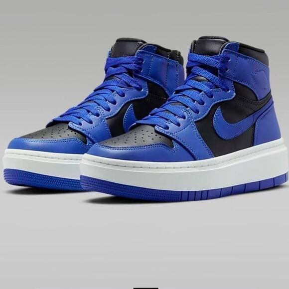 Nike Air Jordan 1 Elevate High Platform Sz 5.5 Darkash/ Hyper Royal Aesthetic - Picture 9 of 9